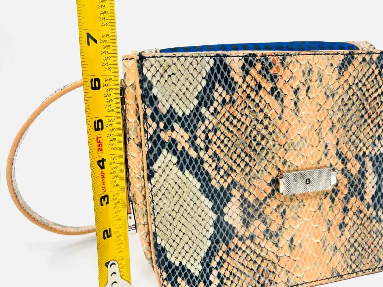 Rebecca Minkoff Or/Br/Bk Reptile Designer Crossbody Purse