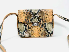 Rebecca Minkoff Or/Br/Bk Reptile Designer Crossbody Purse