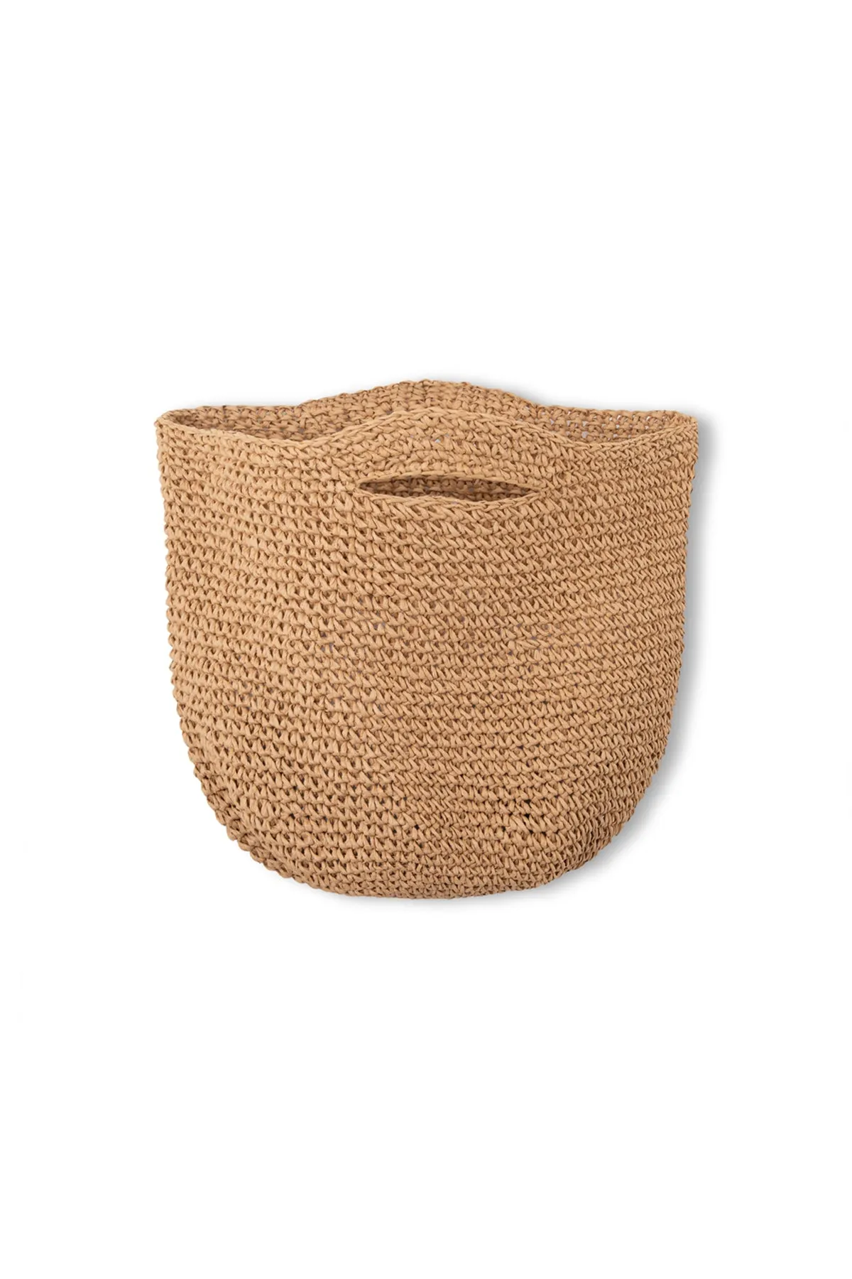 Round Straw Bag - Natural