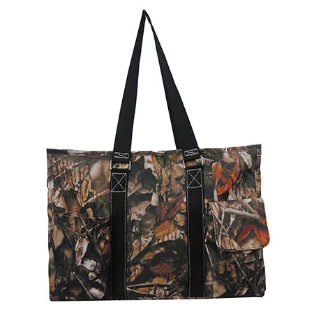 SALE ! Black Camo NGIL Zippered Caddy Large Organizer Tote Bag