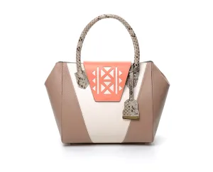 Salmon & Nude Ashley Tote