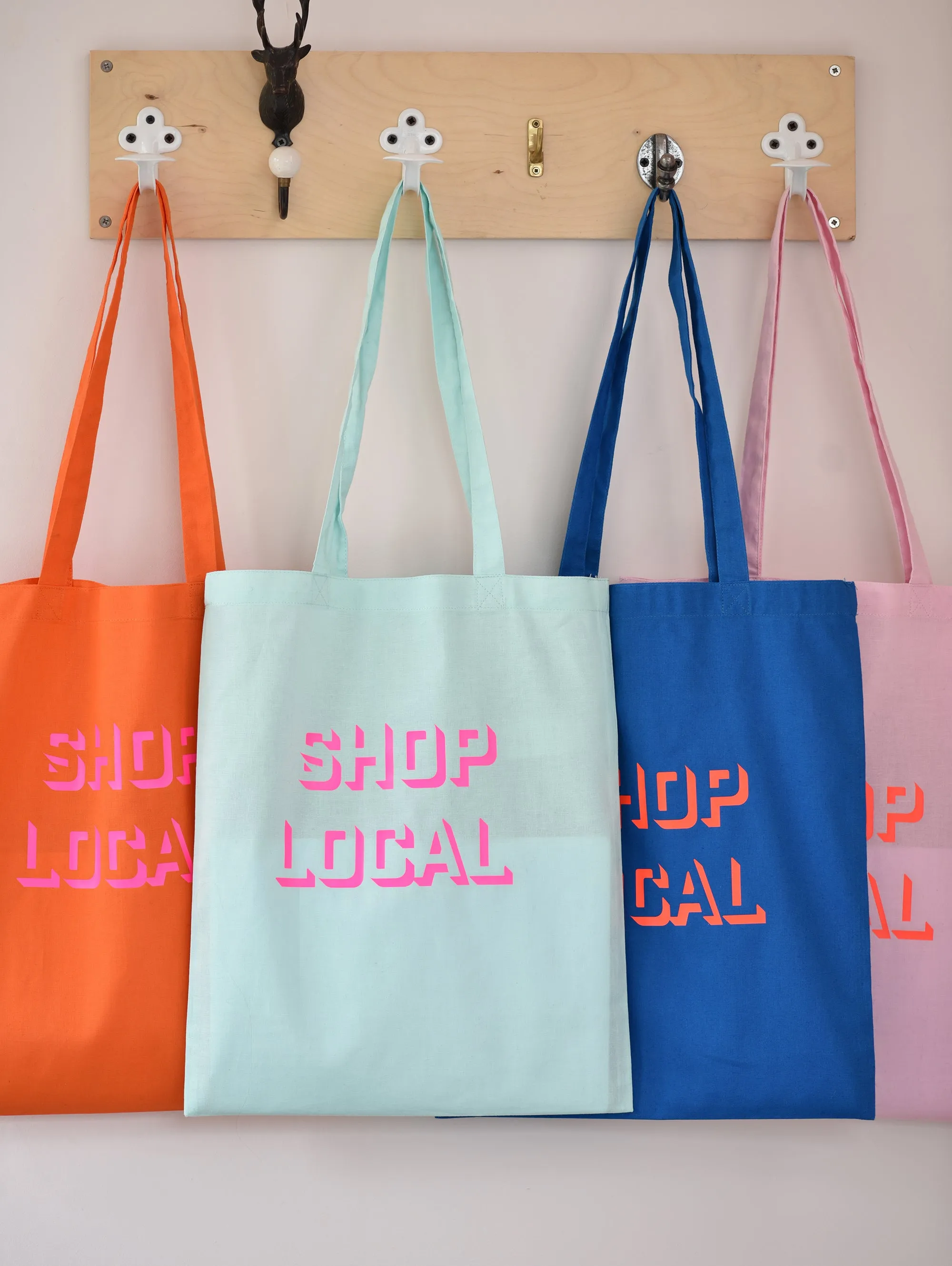 SHOP LOCAL BAG MINT GREEN