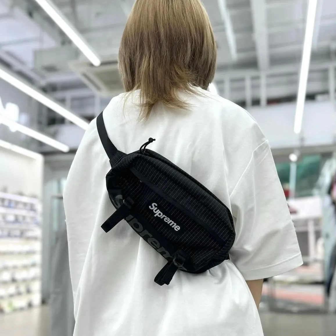 Supreme Reflective Waist Bag Black