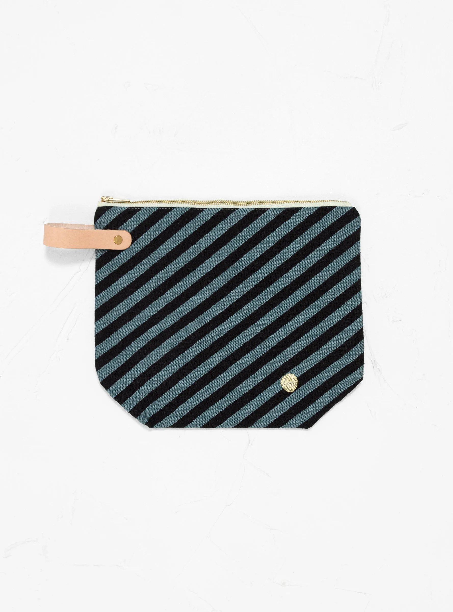 Toiletry Bag GM Sardine Grey & Black Stripe