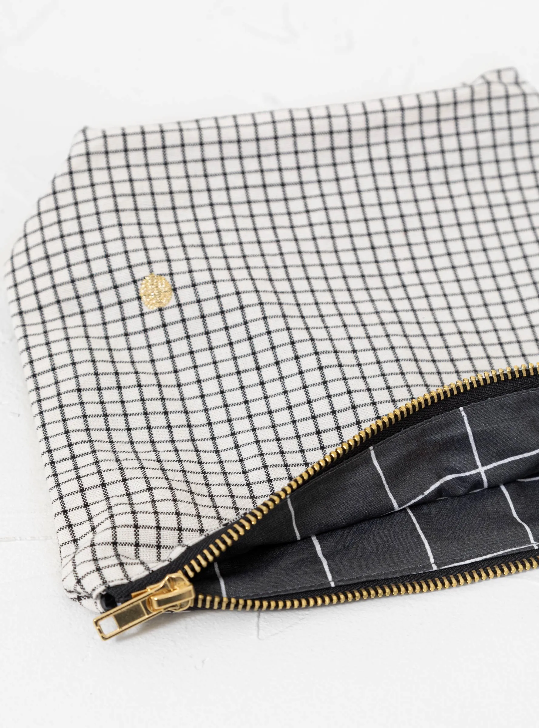 Toiletry Bag PM Black & White Check