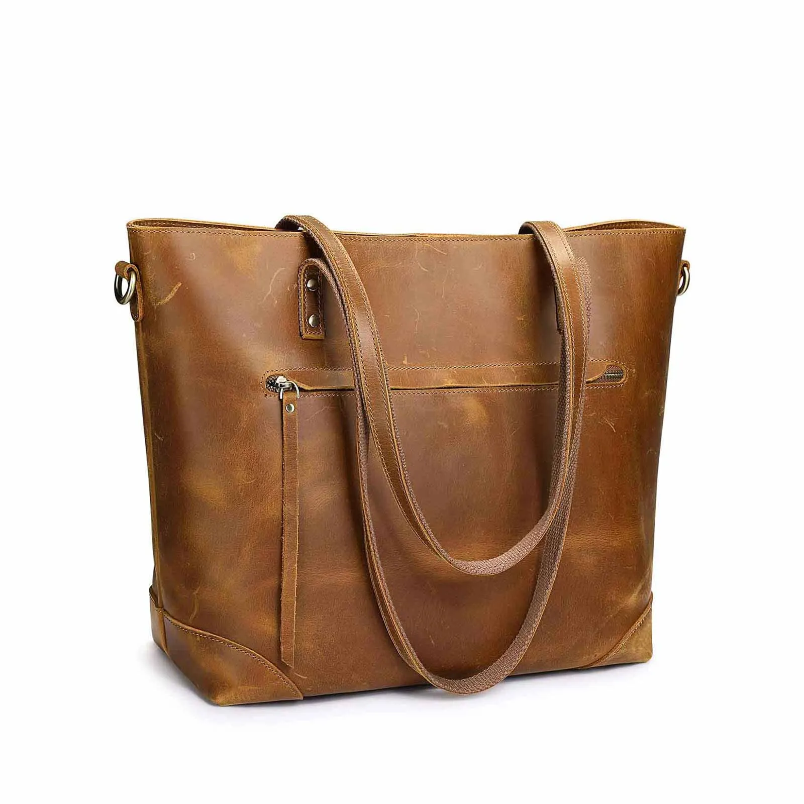 Vintage Leather Tote Bag