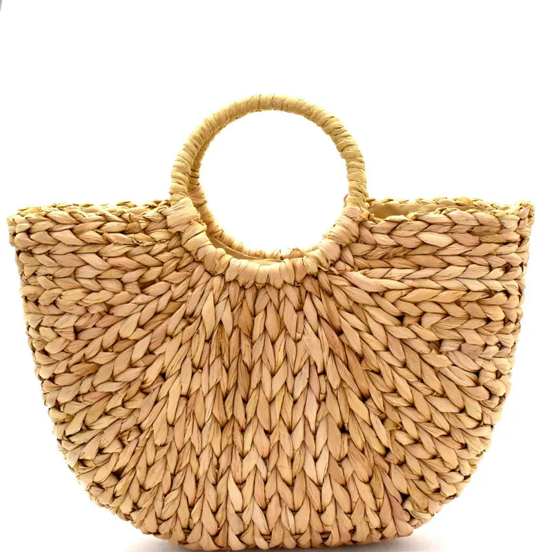 Woven Straw Bohemian Basket Bag