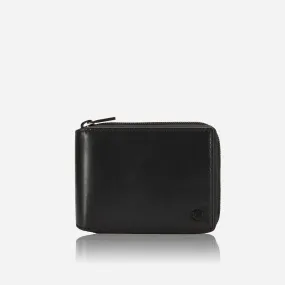 Zip Around Coin Wallet, Black