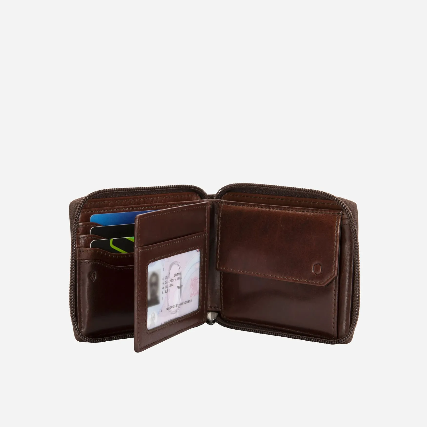 Zip Around Coin Wallet, Mocha